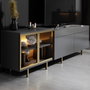 Hanah Home Vienna Soporte para TV Antracita y Dorado